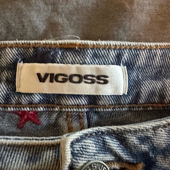 NWOT SZ 31 - Vigoss Americana Star Embroidered 3.5in Mid Rise Short - Picture 6 of 7